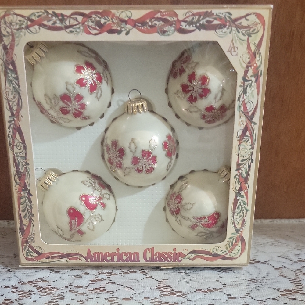 Christmas By Krebs Ornaments Red And Cream